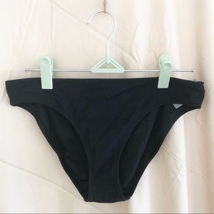 Aerie black ribbed bikini bottom
